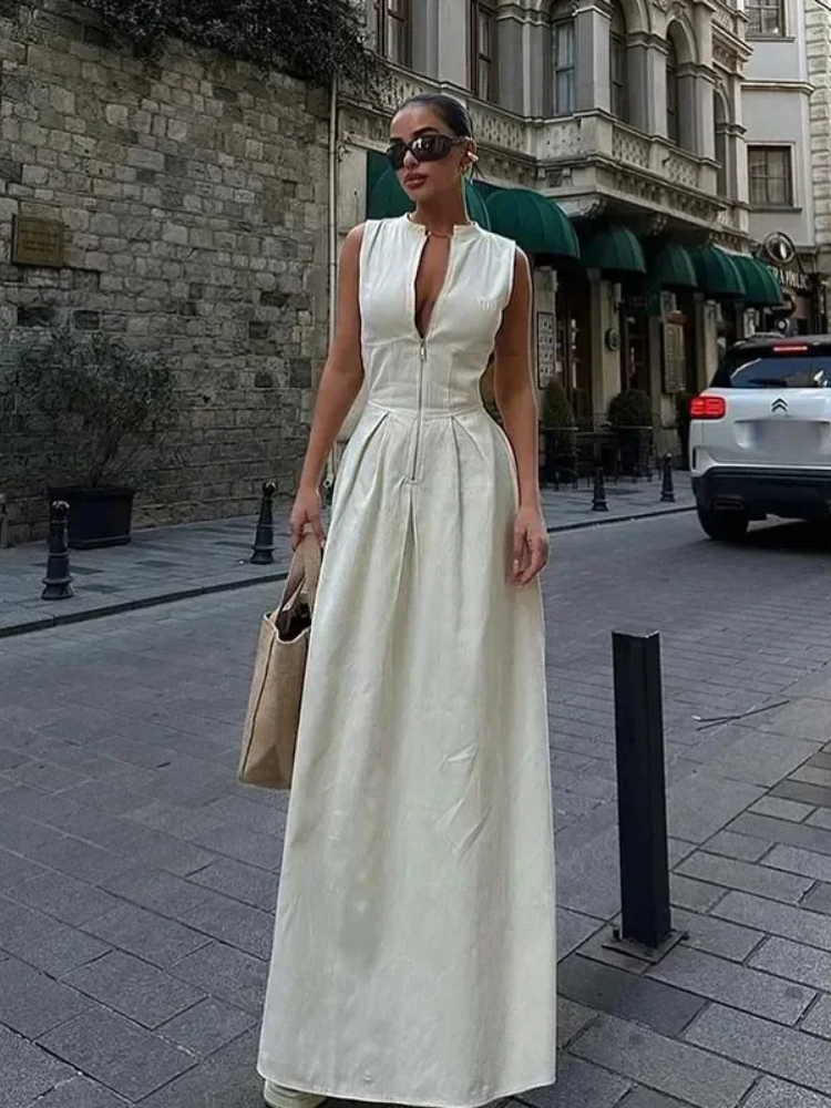 Vestido Longo Evasê Charme Élise