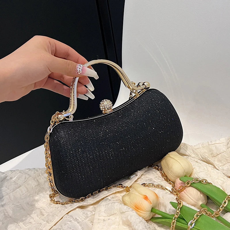 Bolsa de Brilho com 2 alças Clutch Lux Glam