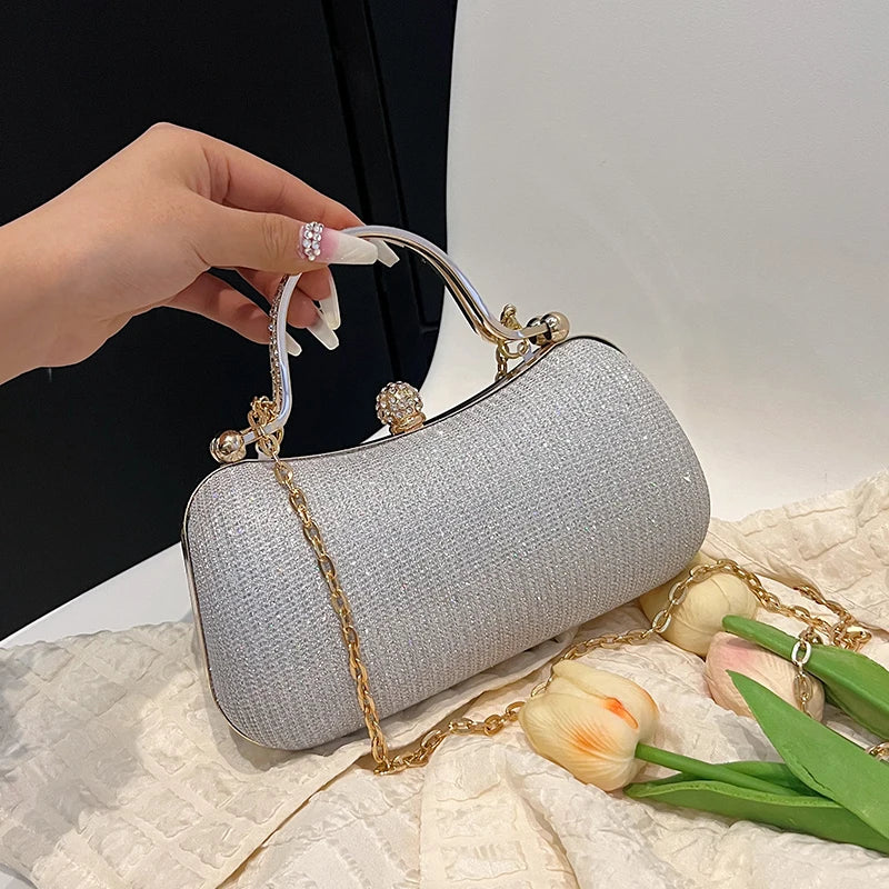 Bolsa de Brilho com 2 alças Clutch Lux Glam