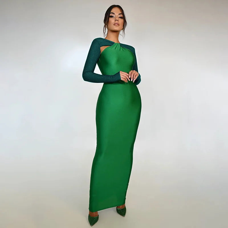 Vestido Longo de Manga Longa Essence Lollitaz