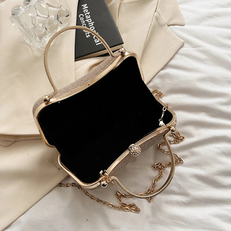 Bolsa de Brilho com 2 alças Clutch Lux Glam