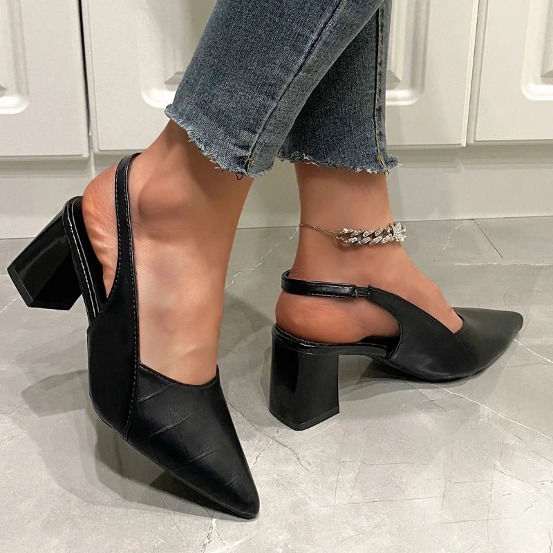 Scarpin Slingback Croco - Lollitaz