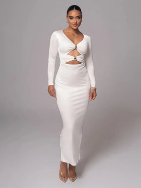 Vestido Longo com Recortes Íris Lollitaz