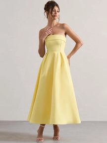 Vestido Evasê sem Alças Supreme Elegance Lollitaz