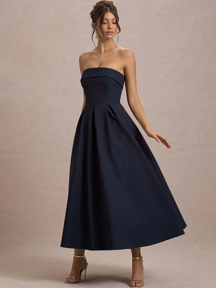 Vestido Evasê sem Alças Supreme Elegance Lollitaz