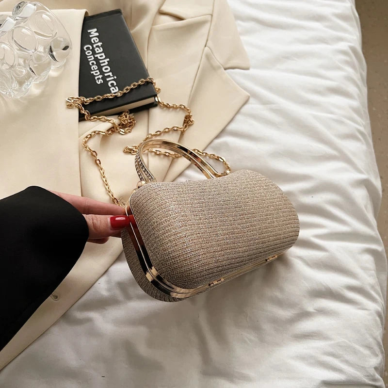 Bolsa de Brilho com 2 alças Clutch Lux Glam