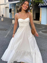 Vestido Longo de Alças Finas White Delicate