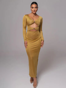 Vestido Longo com Recortes Íris Lollitaz